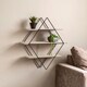 image 1 of Interiors By Premier Stylish Design 3 Tier Rhombus Shelves, Functional Box Shelves For Wall, Durable Wall Storage For Livingroom Black