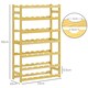image 3 of HOMCOM Free Standing Wooden Wine Rack 42 Bottles Holders, Natural