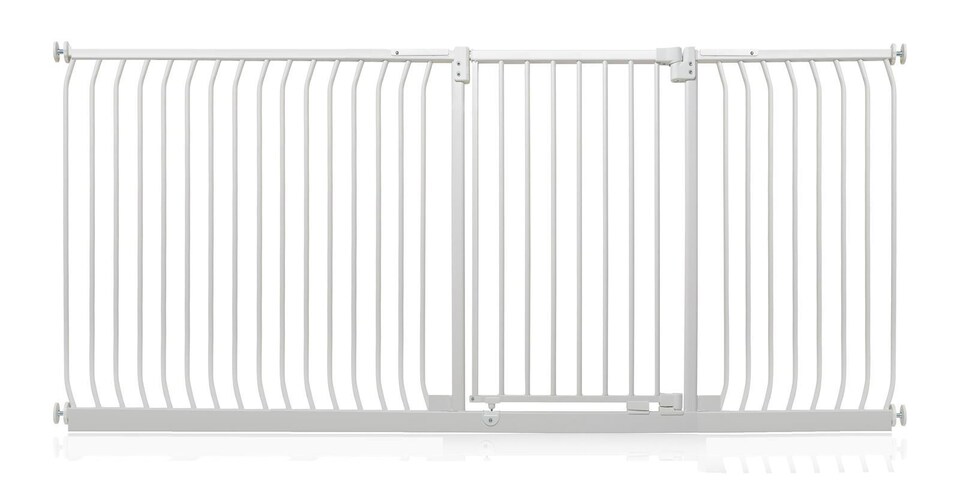 image 1 of Safetots Extra Tall Elite Safety Gate, 225cm - 234cm, Matt White, Extra Tall 96.8cm in Height, Pressure Fit Stair Gate, Baby Gate for Doors Hallways and Spaces, Safety Barrier, Easy Installation