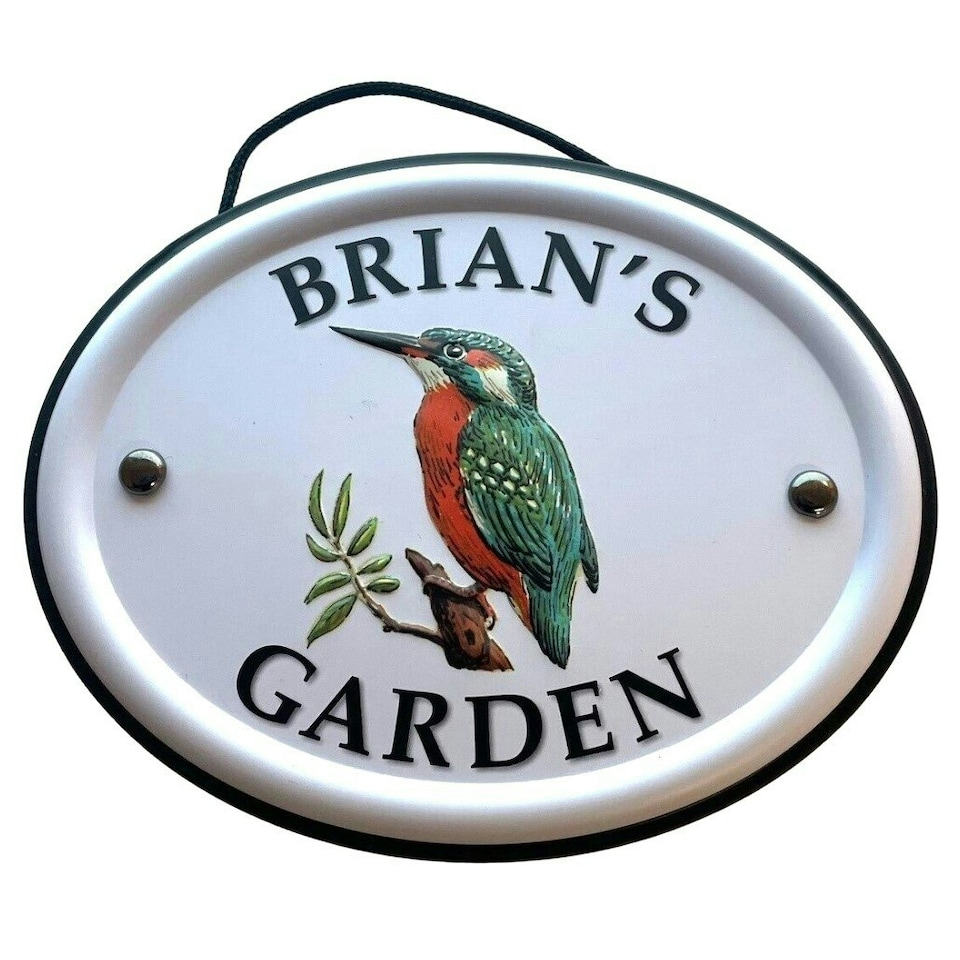 Decorative Bird Garden Sign - Brian