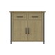 image 6 of Lowry 2 Door 2 Drawer Compact Sideboard Driftwood Lacquered Solid Reclaimed Pine Brown