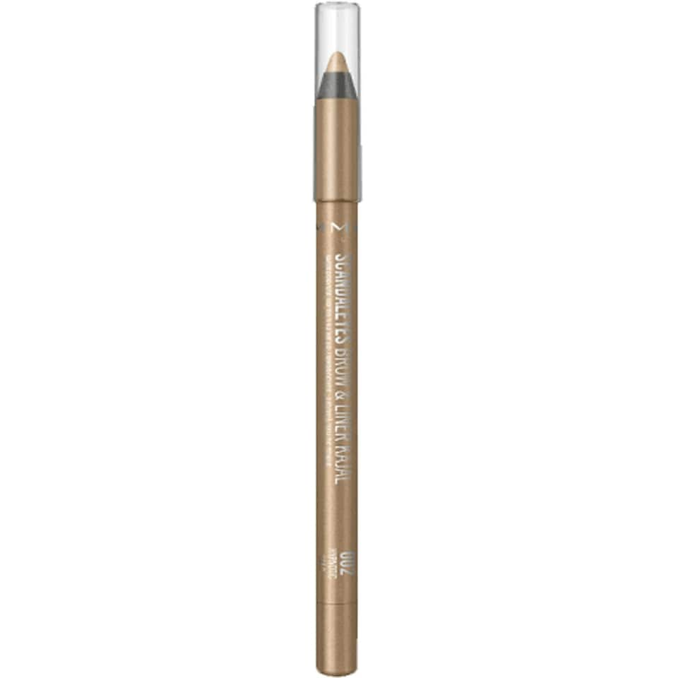 image 1 of Rimmel London Scandaleyes Waterproof Brow & Liner Kajal 002 Hypnotic Gold