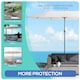 image 6 of Outsunny Sun Umbrella Canopy Double-sided Crank Sun Shade Shelter 4.6M Beige