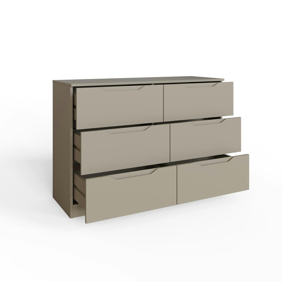 image 1 of Luno 6 Drawer Chest Of Drawers - Putty