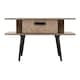 image 3 of Saxton 1 Drawer Coffee Table - L60 x W100 x H43.5 cm - Mid Oak Effect/Grey Brown