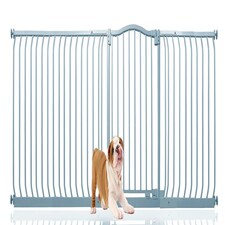 Bettacare Curved Top Dog Gate, 225cm - 234cm, Matt Grey, Pressure Fit Pet Gate for Dog and Puppy, Pet and Dog Barrier | Grey
