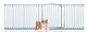 image 1 of Bettacare Curved Top Dog Gate, 225cm - 234cm, Matt Grey, Pressure Fit Pet Gate for Dog and Puppy, Pet and Dog Barrier | Grey