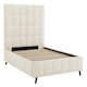 image 5 of 5ft King Size Ivory White,Tall Headend Headboard Soft Fabric Boucle Upholstered Bed Frame