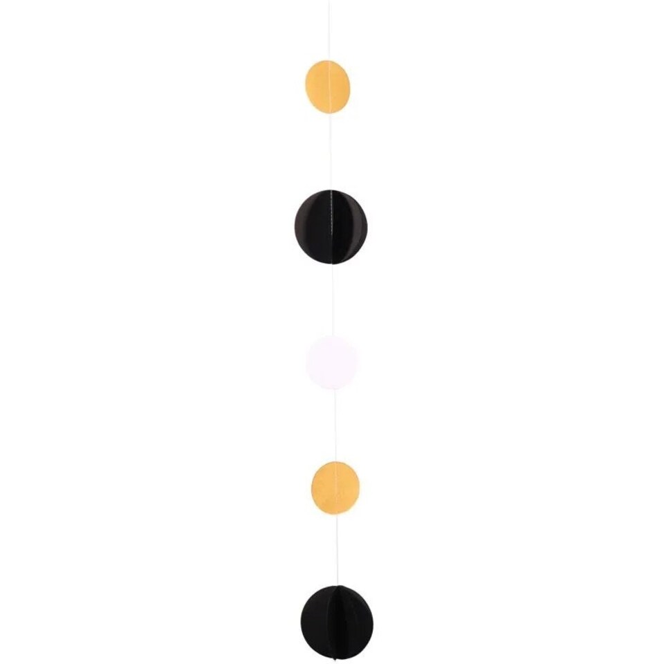 Kaleidoscope Circle Balloon Tail - Black/Yellow - One Size