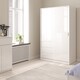 image 5 of Naia Wardrobe with 1 Sliding Door 1 Door 3 Drawers in White High Gloss