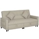 image 1 of HOMCOM Sectional Sofa Bed, L-Shaped 3 Seater Sofa Bed, Reversible Sleeper Sofa with Pull Out Couch Bed, Cushions, Fabric Futon Sofa Bed for Living Room, Beige