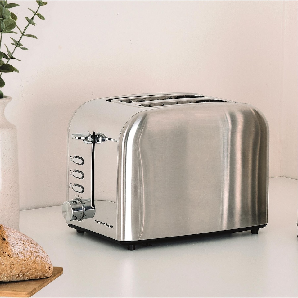 image 1 of Hamilton Beach Rise Kettle & 2 Slice Toaster Set - Brushed
