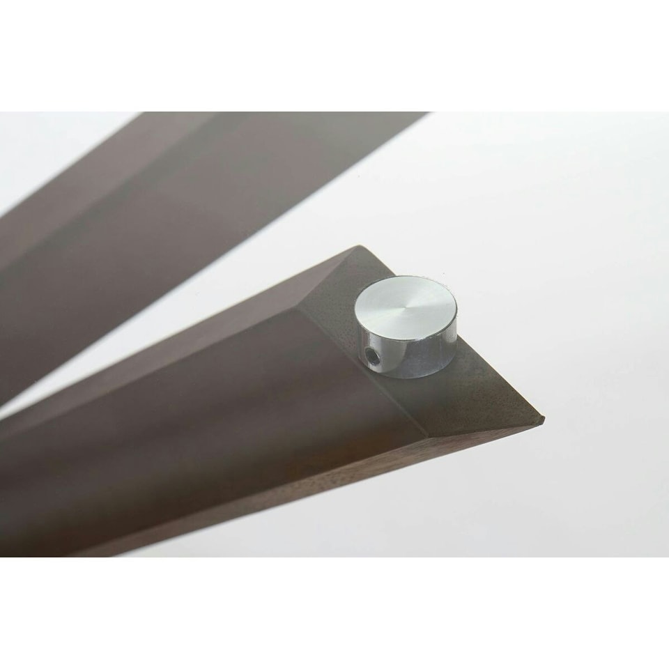 image 1 of Dining Table DKD Home Decor Crystal Brown Transparent Walnut 120 x 120 x 76 cm