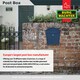 image 5 of Burg-Wachter Classic Wall Mounted Galvanised Steel Lockable Weatherproof Post Box - 36x37x13cm Blue | Midnight Blue