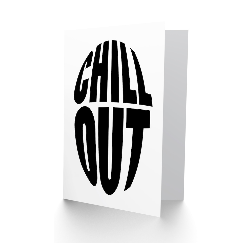 image 1 of Chill Out Fun Bold Simple Typography Design Greeting Card