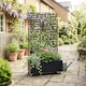 image 5 of Nicoman Metal Outdoor Privacy Screen Panel with Planter | Black | Black | 1