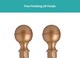 image 2 of 19 mm Extendable Metal Curtain Pole Rods - Bronze (Ball Finials, 70-120 cm)