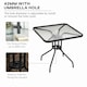 image 3 of Outsunny Square Patio Table, Glass Top Garden Dining Table 76 x 76cm