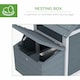 image 10 of PawHut Chicken Coop Hen Cage Small Animal Hutch Nesting Box Outdoor Run Grey