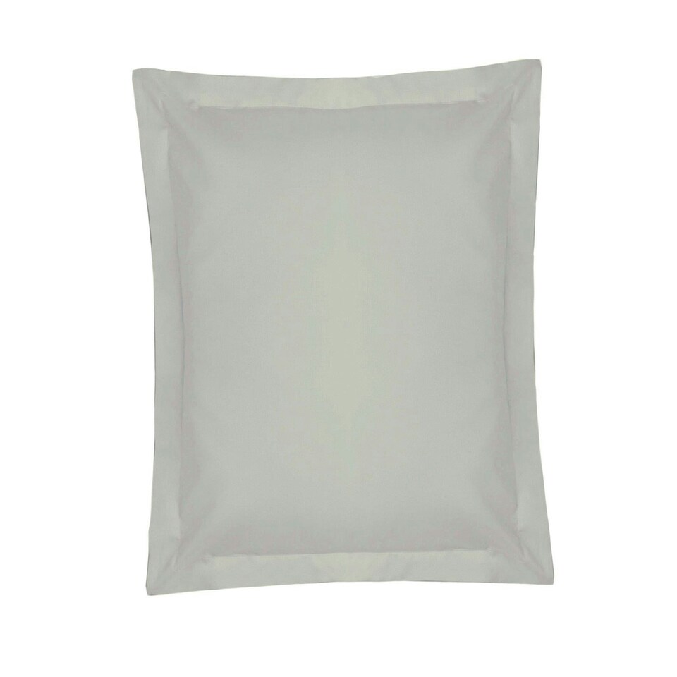 image 1 of Belledorm Egyptian Cotton Oxford Pillowcase - Platinum - 75cm x 50cm Grey