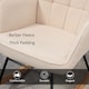 image 5 of HOMCOM Wingback Rocking Chair with Wooden Base, Upholstered Fleece Glider Rocker for Nursing, Modern Armchair - Beige