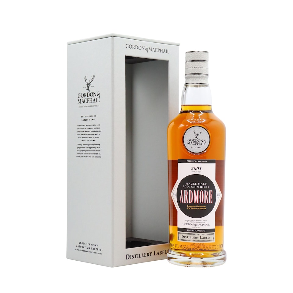 image 1 of Ardmore - Gordon & MacPhail Distillery Labels Single Malt Scotch 2003 18 year old Whisky | Multi | Sweet blackcurrant gives way to liquorice and fresh mint leaves. Lemon peel and ginger spice leads to sweet smoke. Stewed raspberry leads to smooth orange peel. Baked apple with faint notes of black pepper. Full with oak and summer berries. | 1