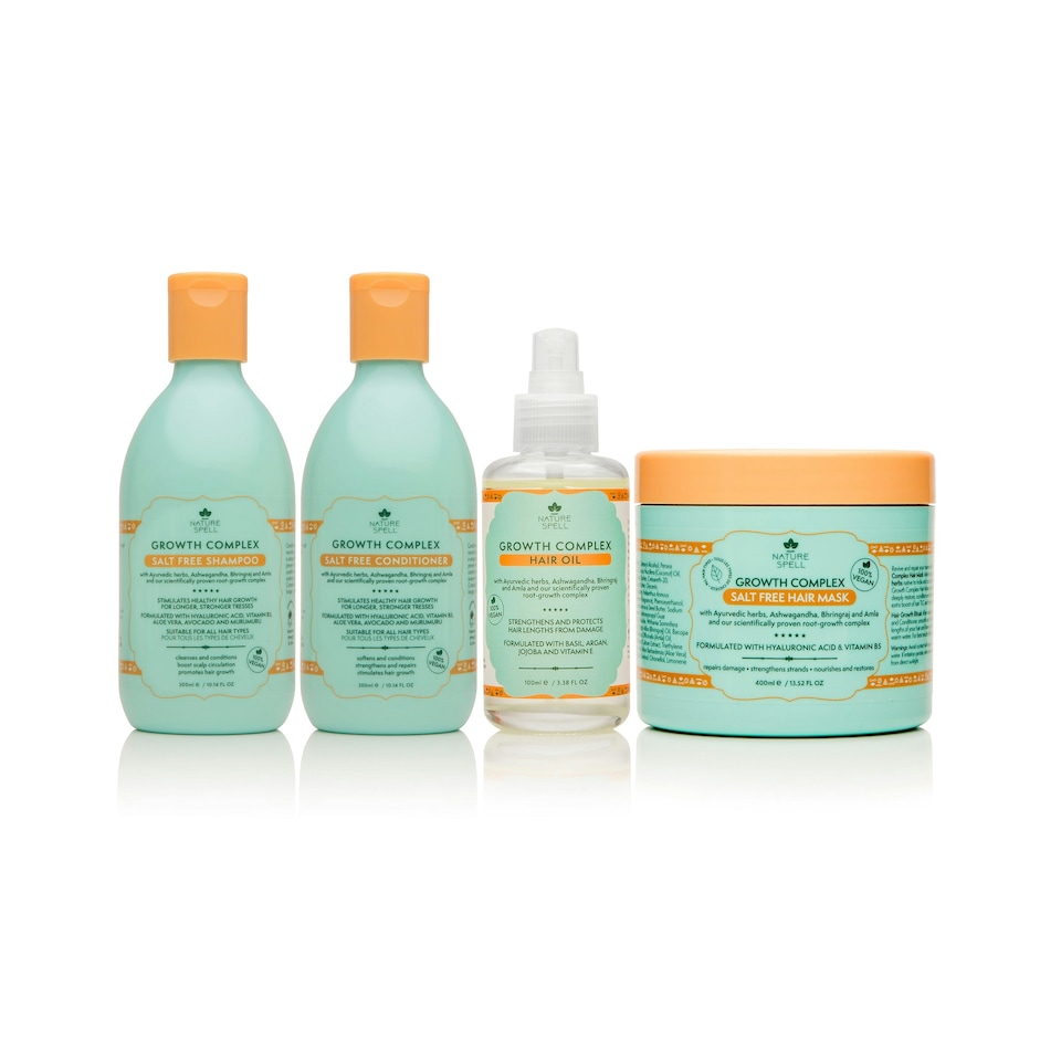 image 1 of Nature Spell Growth Complex Hair Growth Set - Shampoo, Conditioner, Hair Mask, Hair Oil