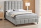 image 1 of 4ft6 Double Grey,Tall Headend Headboard Soft Fabric Boucle Upholstered Bed Frame
