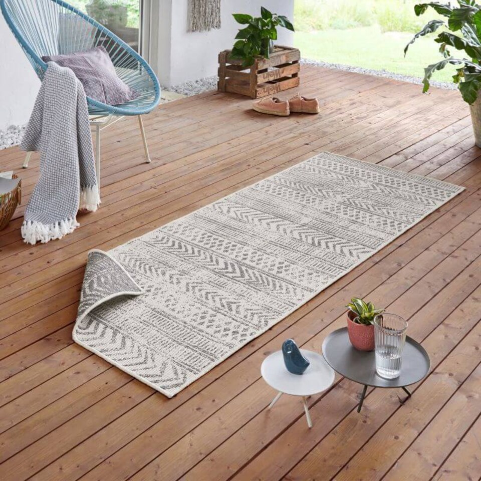 image 1 of The Rugs Reversible Geometric Indoor Outdoor Flatweave Rug Polypropylene