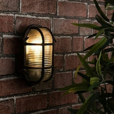 ValueLights IP64 Rated Oval Rust Effect Nautical Design Frosted Lens Outdoor Wall Light