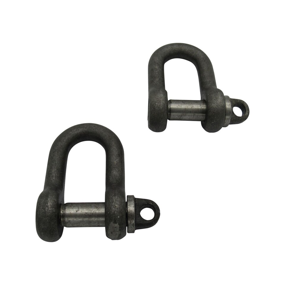 Self Colour Large Dee Shackles With Screw Pin 0.75 Ton X2 (750KG D High Tensile Lifting Towing)