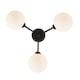 image 5 of Contemporary Chic Matte Black Ceiling Light with Opal White Globe Glass Shades | Black | Black | 1