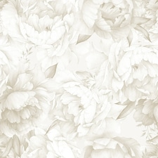Vintage Peony Wallpaper in Cool Neutrals | Cream | Cool Neutrals