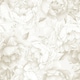 image 1 of Vintage Peony Wallpaper in Cool Neutrals | Cream | Cool Neutrals