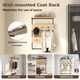 image 6 of COSTWAY Entryway Coat Rack Wall Mounted Coat Rack w/6 Hooks N/A | One Size