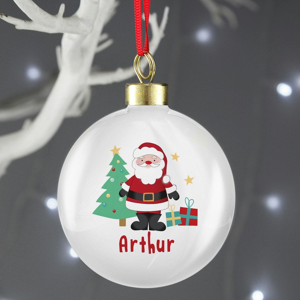 image 1 of Personalised Santa Bauble