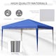 image 3 of Outsunny 3 x 3M Garden Pop Up Gazebo Height Adjustable Marquee Party Tent Wedding Canopy with Carrying Bag, Blue
