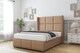 image 2 of Sloomy Beaumont Latte Dumfries Divan Bed With Mattress No Drawers With 54" Wingback Headboard & 12" Matching Footboard 2'6 Small Single | Brown | Latte | Small Single | 1