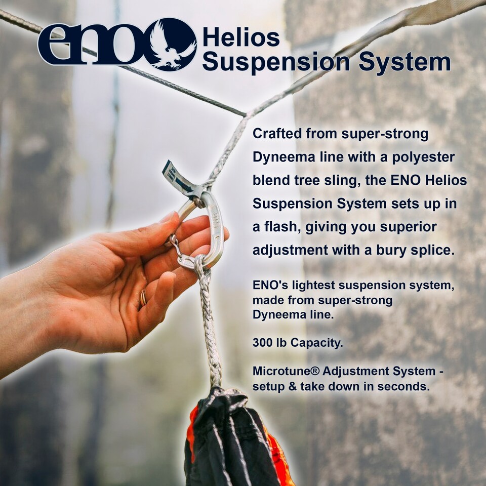 image 1 of Helios Suspension - Ultralight Strong Adjustable Hammock Suspension Kit | Grey | Grey