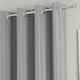 image 3 of Enhanced Living Nightfall Plain Supersoft Grey Thermal Blockout Eyelet Curtains (PAIR) - 90 x 90 inch (229 x 229cm)
