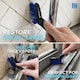 image 6 of Grout Tile Cleaning Brush Removes Mould and Dirt Removal Narrow Stiff Brushes for Kitchen & Bathroom | Blue | Black, Blue | 1