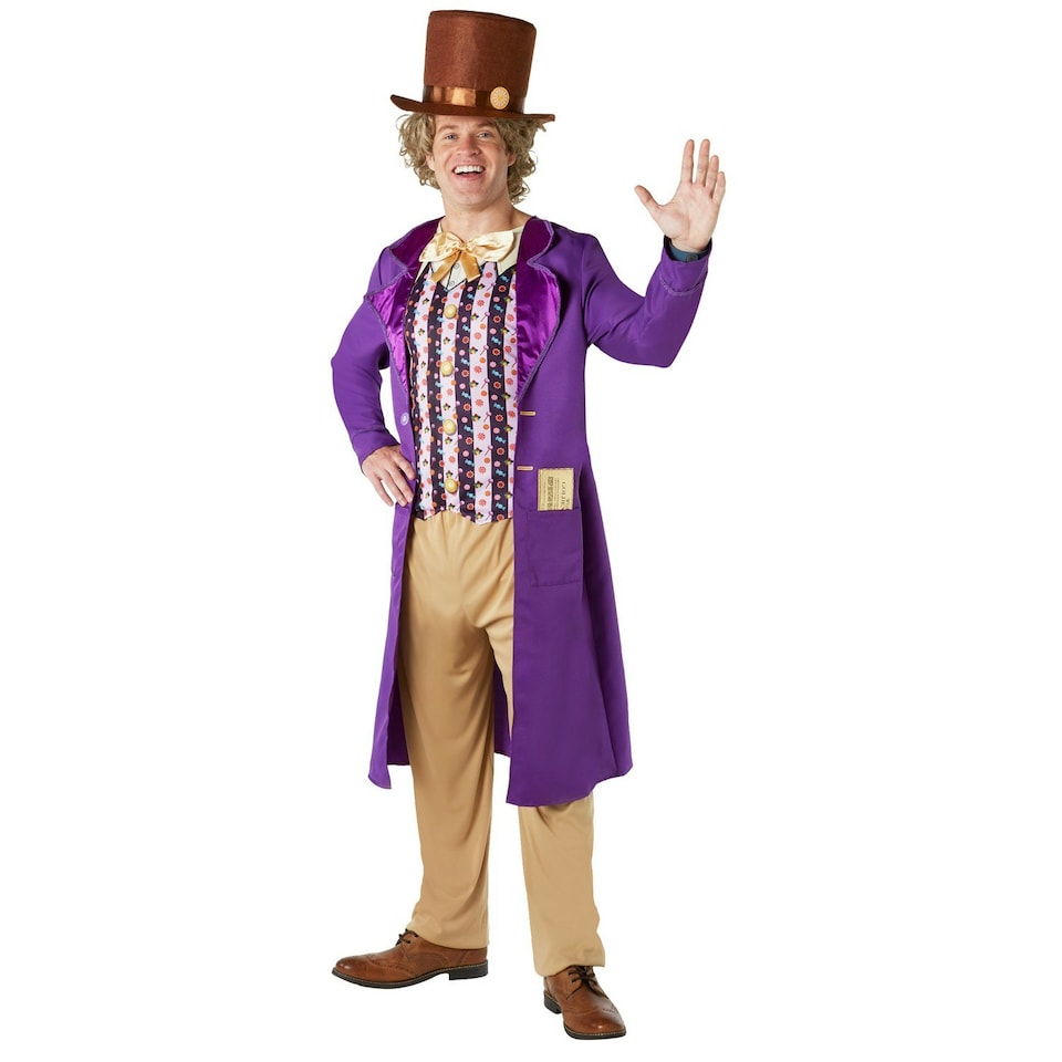 image 1 of Willy Wonka Mens Deluxe Costume - Purple - Standard One Size