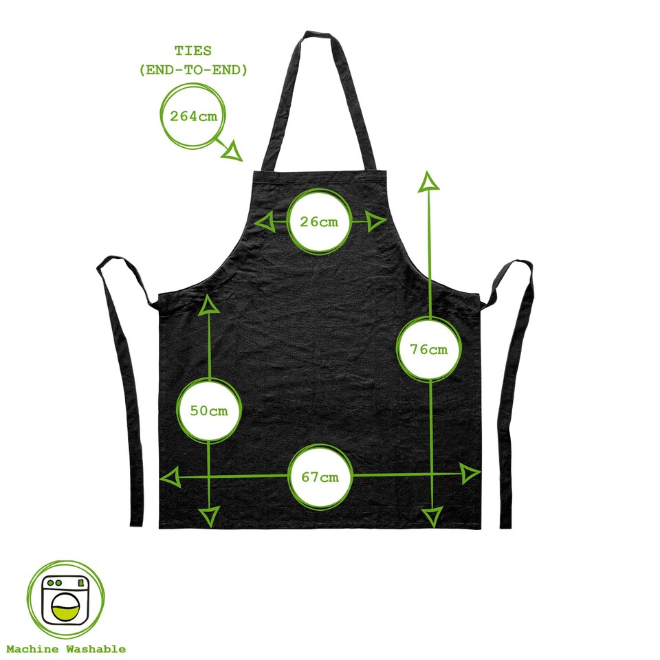 image 1 of Nicola Spring Cotton Kitchen Bib Apron - One Size - Black