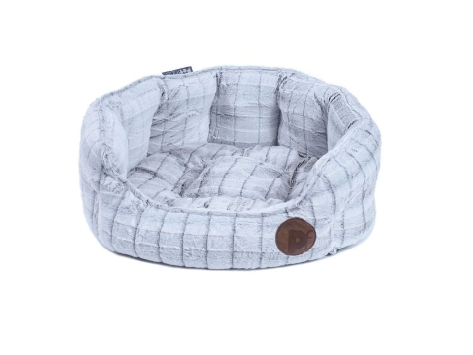 Petface Dog Bed Plush Soft Oval Small 50cm x 42cm x 22cm