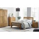 image 1 of Premium Oak Bed with High Footend (FSC Mix) - Double 4ft 6" (135cm)