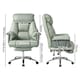 image 2 of Heavy Duty Executive Office Chair Wide Spring Cushion Recliner with Footrest | Green | Green
