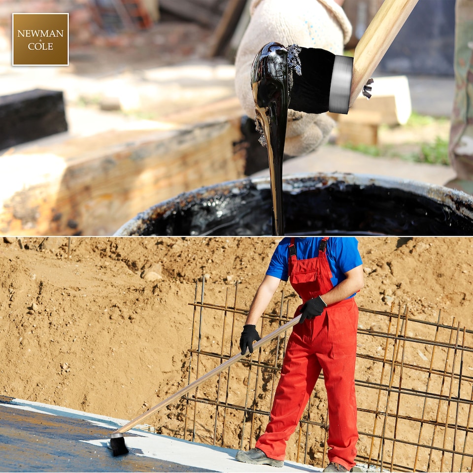 Tar Paint Brush Long Handled with 2 Replacement Heads - Bitumen Paint ...