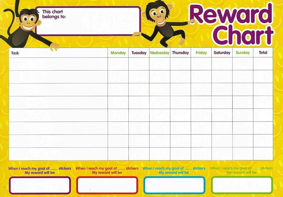 image 1 of Pack of 4 Reward Chart with 252 Stickers