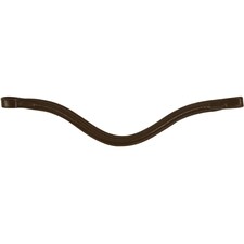 Collegiate Leather Curved Raised Browband IV - Brown - Full