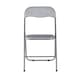 image 4 of 4-Pc Folding Chair Set with Cushioned Velvet Seat and Back | Grey | 4